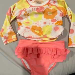 First impressions two piece bathing suit/rash guard